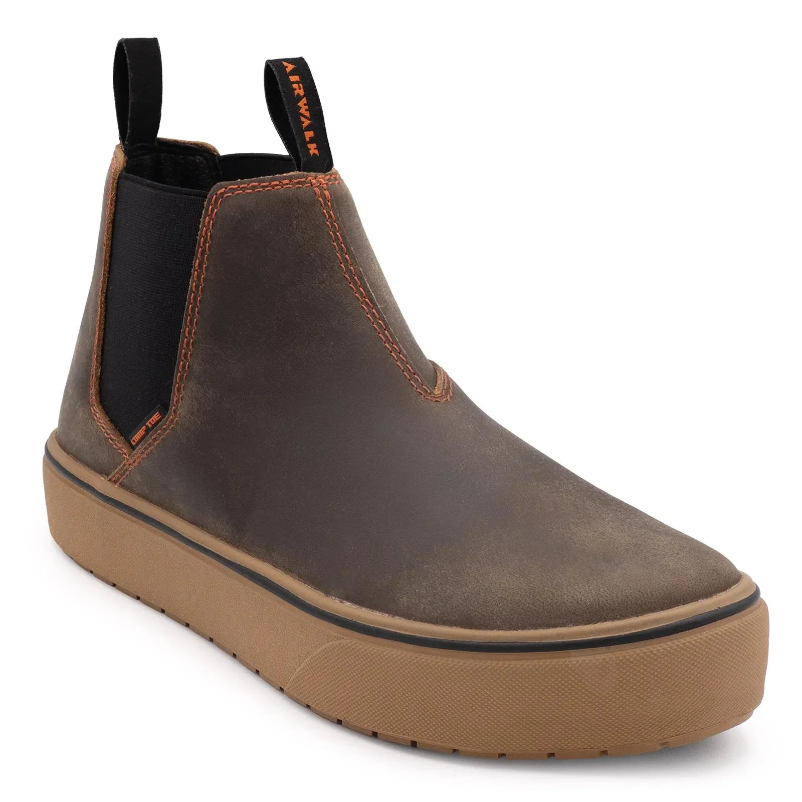 Venice Leather Chelsea Composite Toe Work Boots – Brown/Gum - Image 2