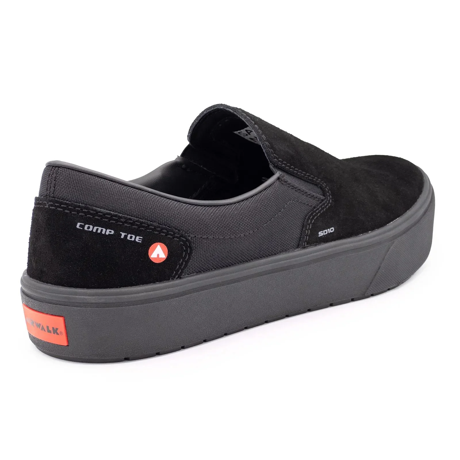 Venice Suede Slip-On SD10 Composite Toe Work Shoes – Black - Image 5