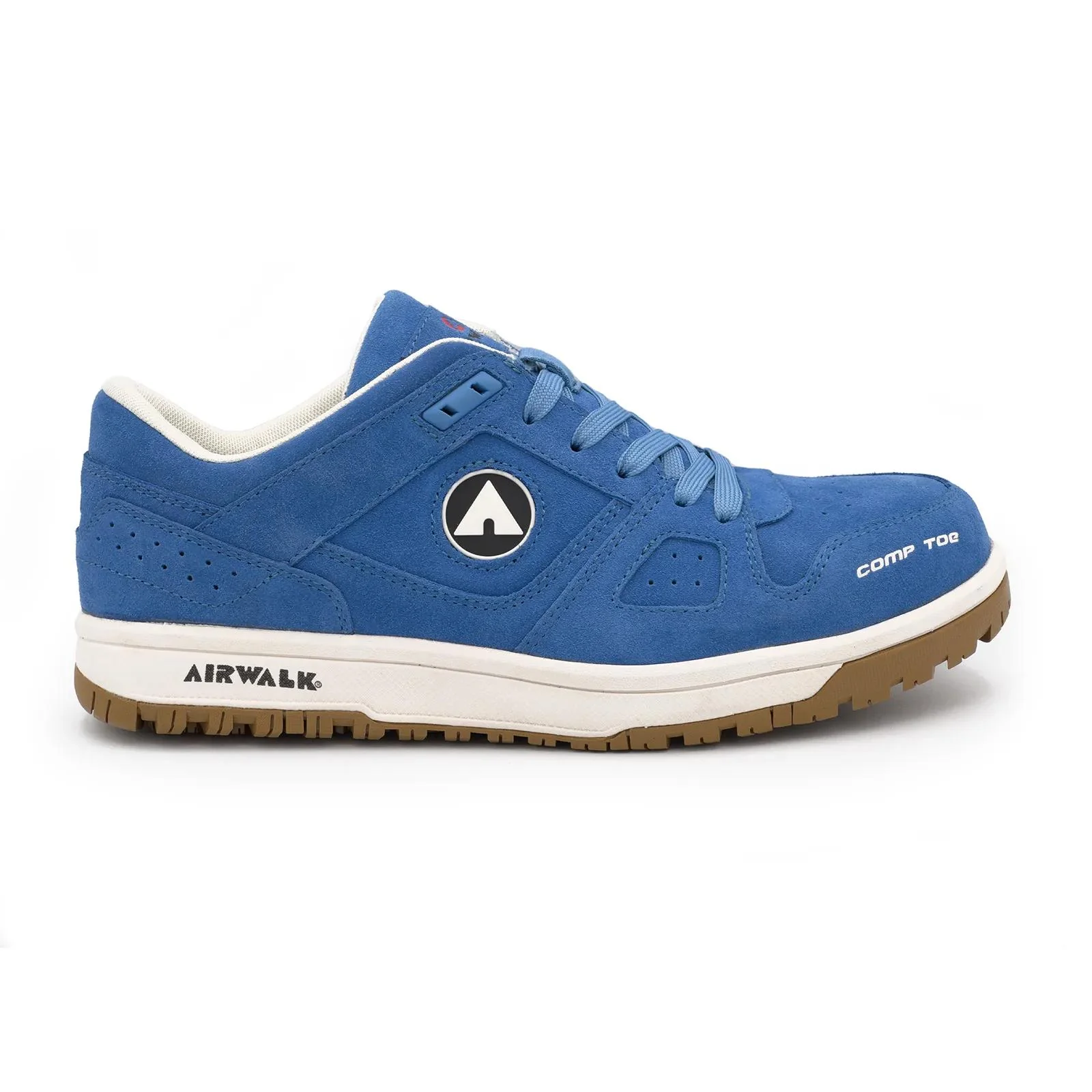 Mongo Suede Low Women’s Composite Toe Work Shoes – Light Blue/Sail