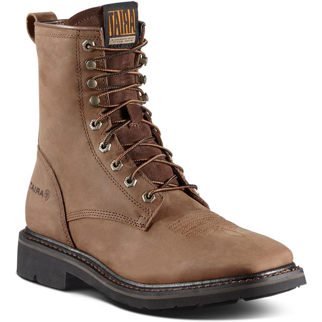 Cascade 8 inch Soft-Toe Wide Square Toe Boot Alamo Brown - Image 2