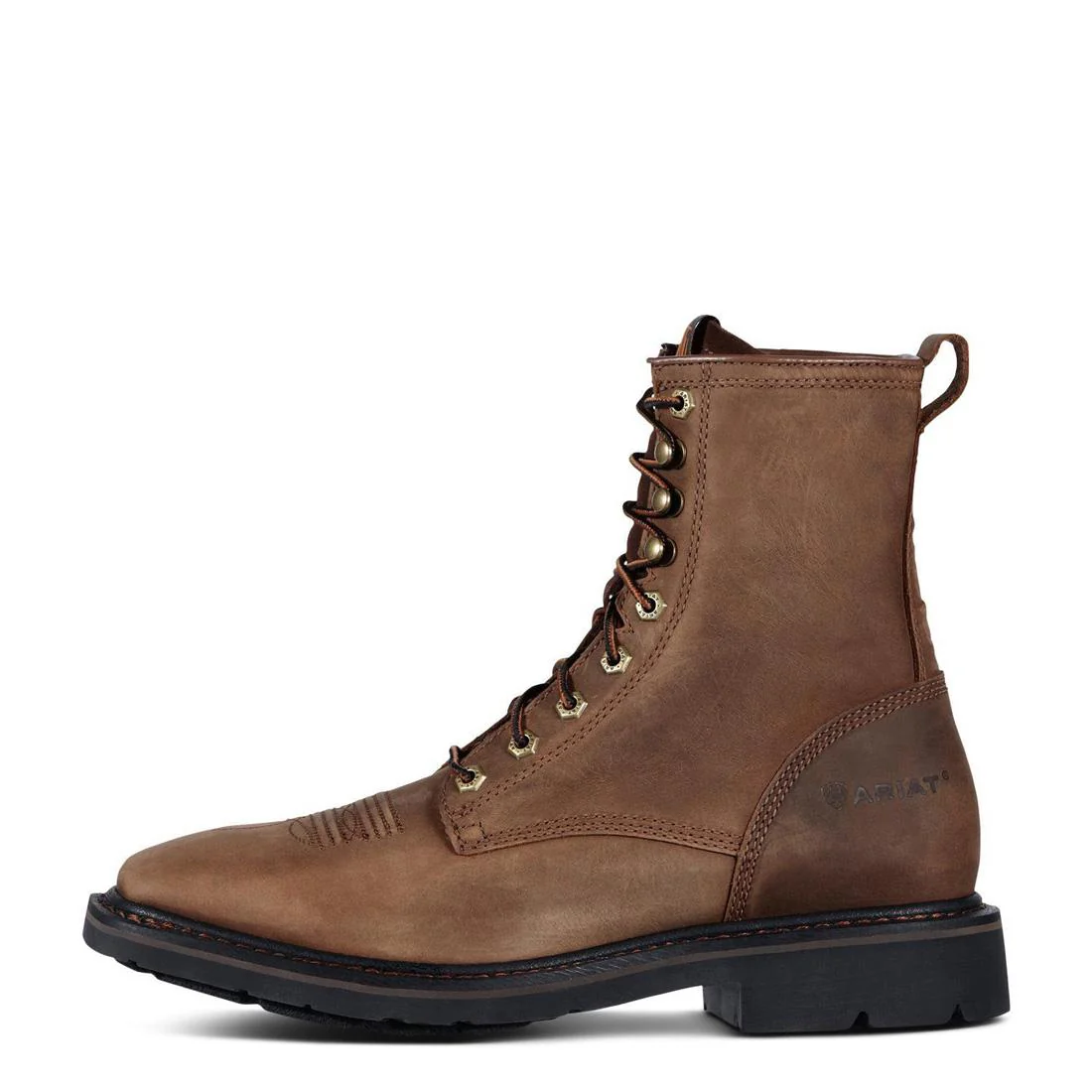 Cascade 8 inch Soft-Toe Wide Square Toe Boot Alamo Brown - Image 6