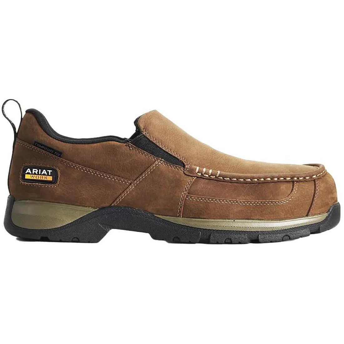 Edge LTE Composite-Toe SD Slip-On Work Shoe Dark Brown
