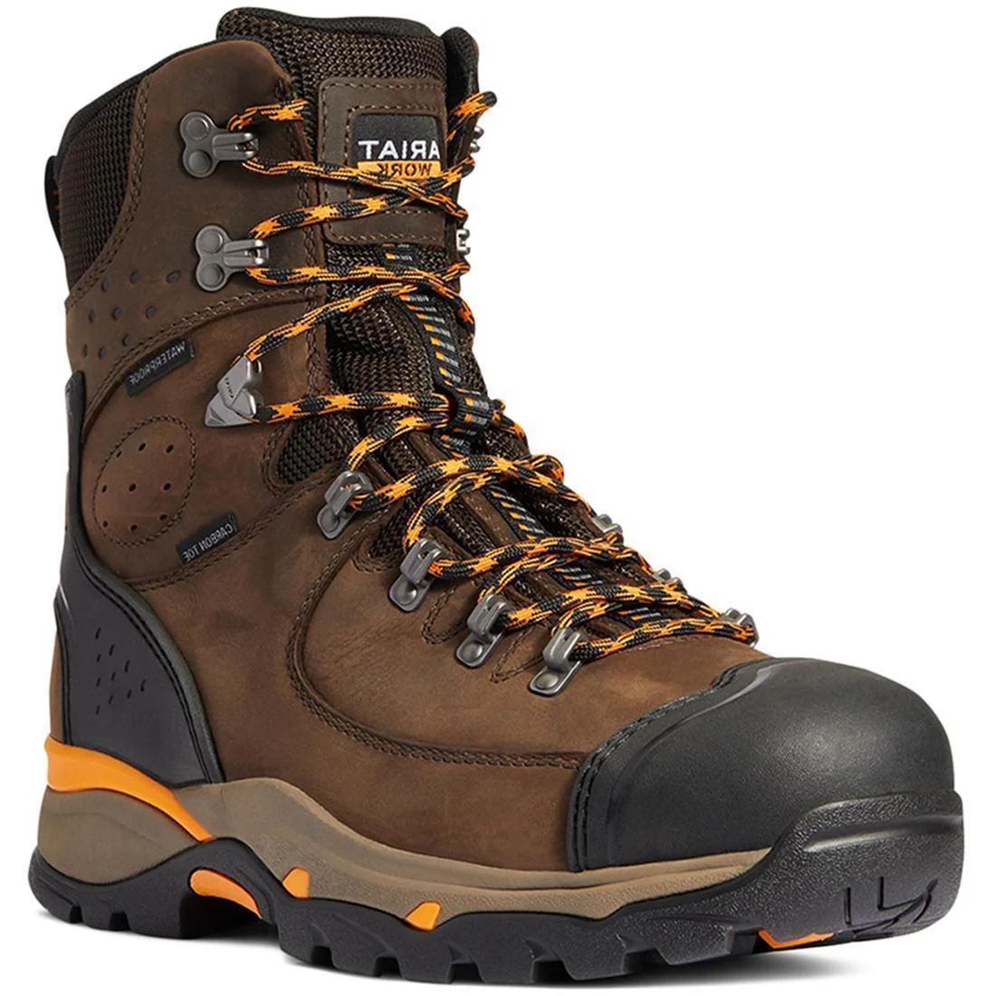 Endeavor 8 inch Carbon-Toe Waterproof Work Boot Chocolate Brown - Image 2