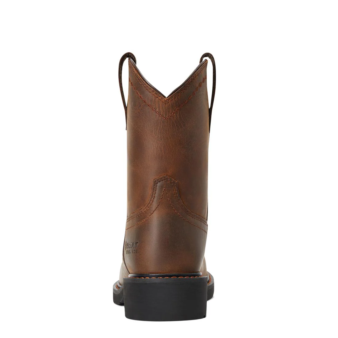 Fatbaby Work Women's Pull-On Steel Toe Work Boot - Brown - Image 4