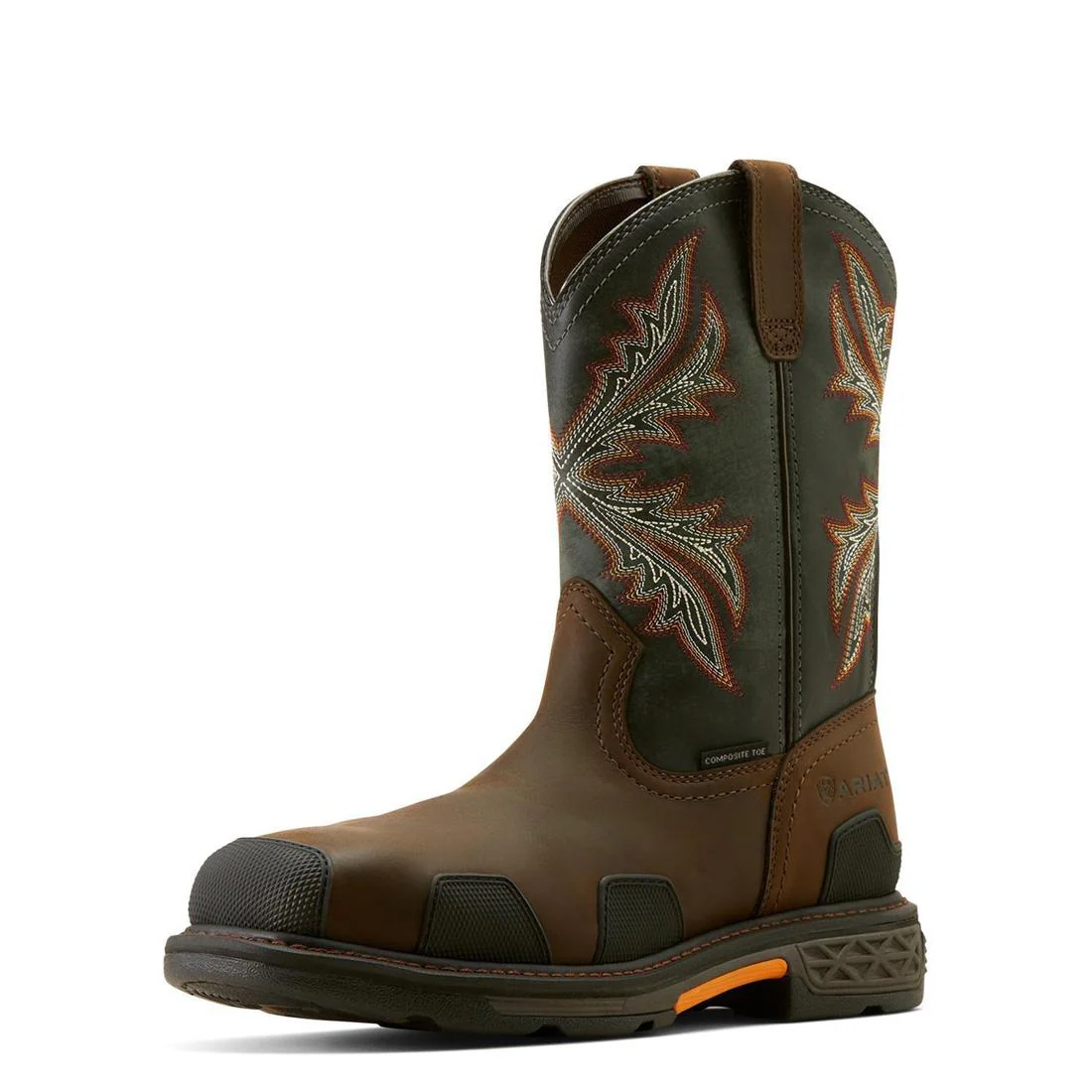 OverDrive Composite-Toe Wide Square Toe Work Boot Brown - Image 5