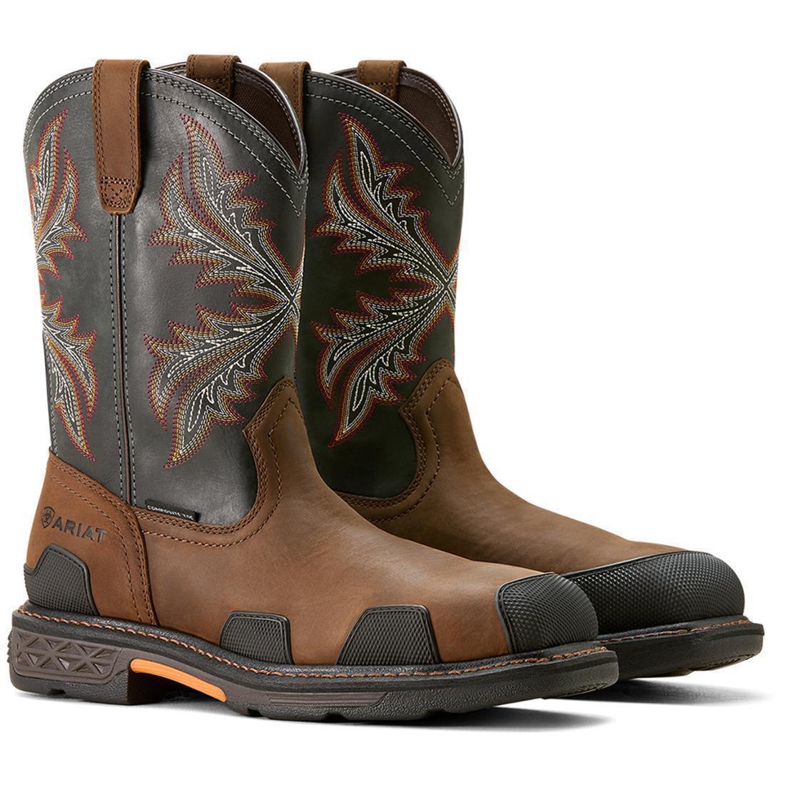 OverDrive Composite-Toe Wide Square Toe Work Boot Brown - Image 6