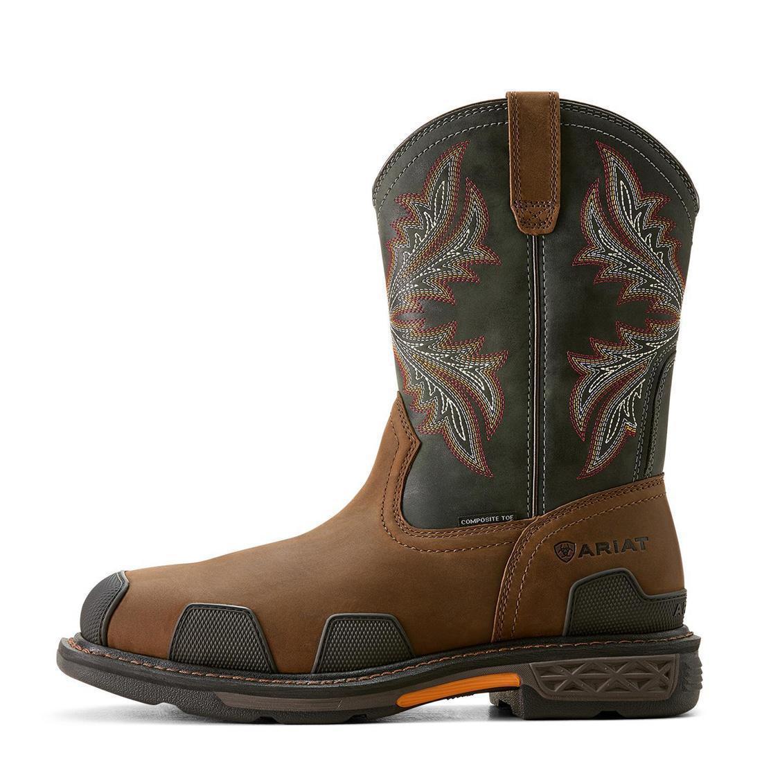 OverDrive Composite-Toe Wide Square Toe Work Boot Brown - Image 7