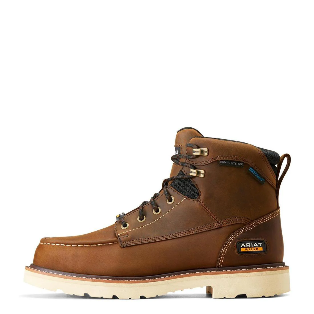 Rebar Lift 6 inch Composite-Toe Waterproof Work Boot Distressed Brown - Image 6