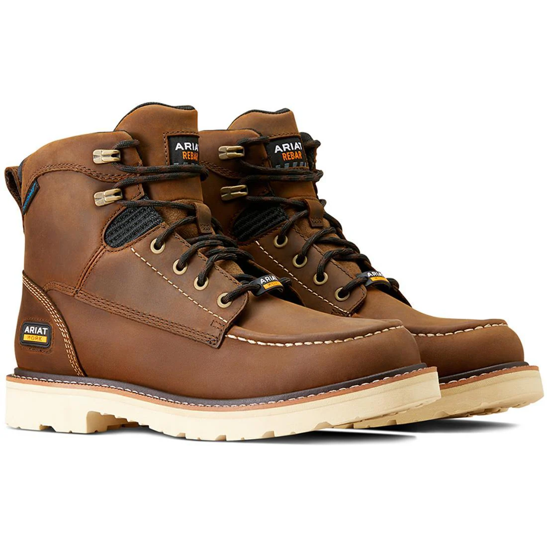 Rebar Lift 6 inch Soft-Toe Waterproof Boot Distressed Brown