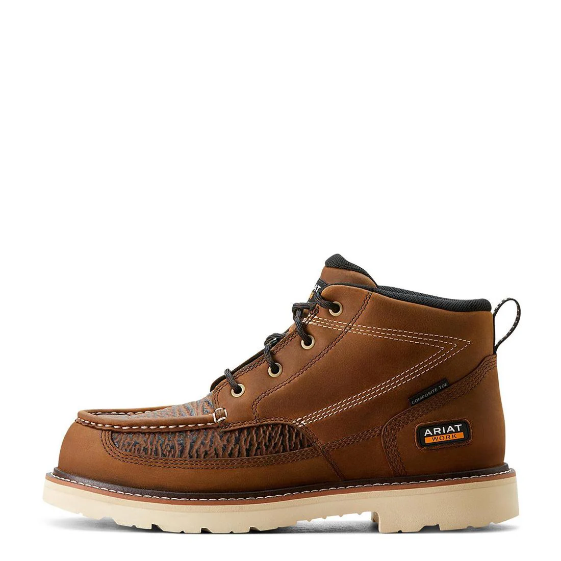 Rebar Lift Composite-Toe Chukka Work Boot Distressed Brown-Textured - Image 6
