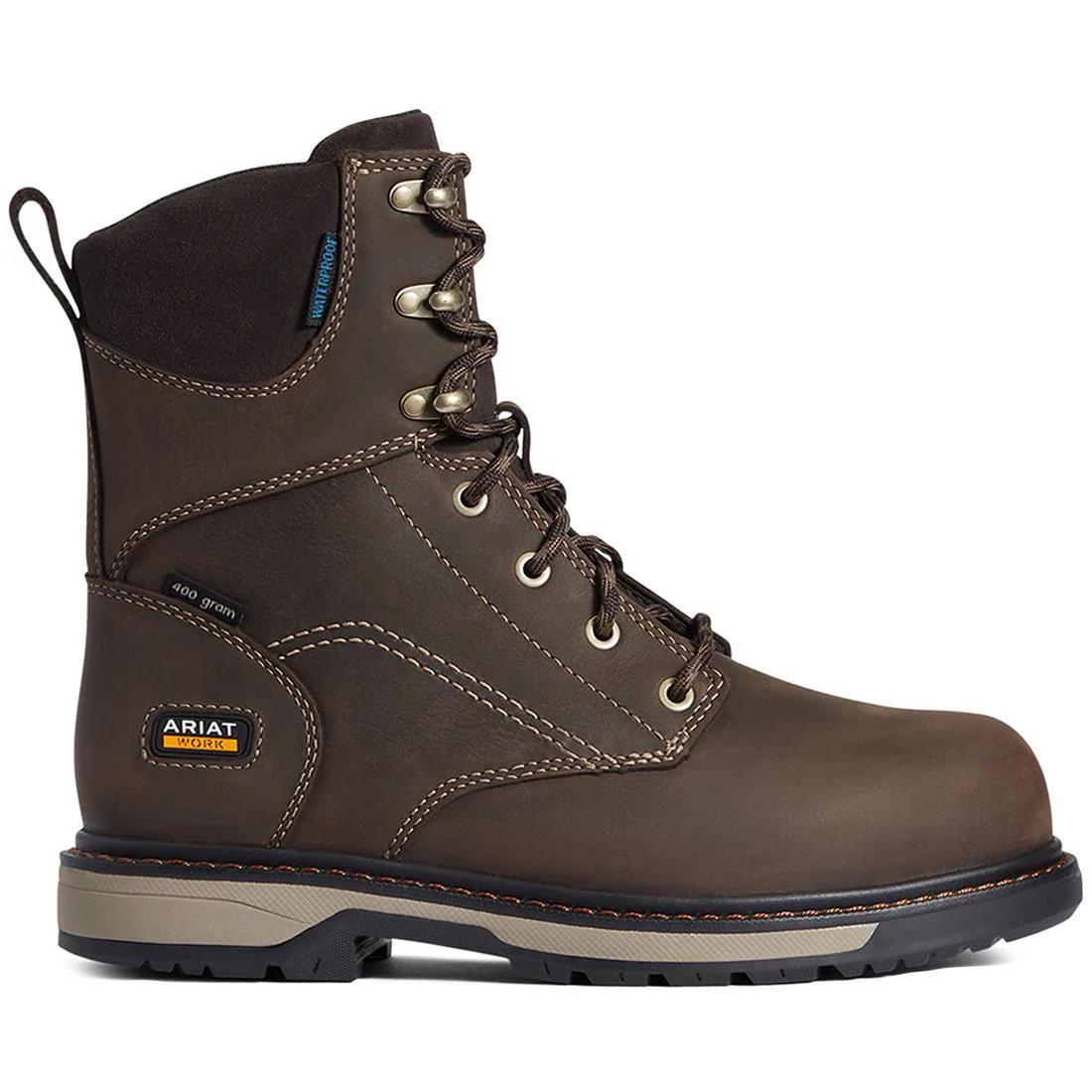 Riveter 8" Women's CSA Glacier Grip Waterproof 400g Composite Toe Work Boot - Brown