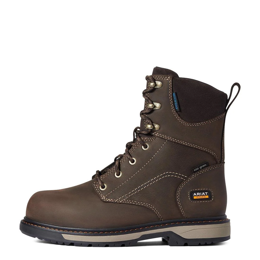 Riveter 8" Women's CSA Glacier Grip Waterproof 400g Composite Toe Work Boot - Brown - Image 6