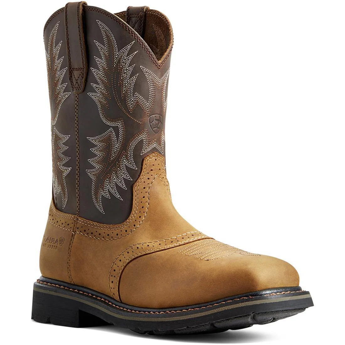 Sierra Steel-Toe Wide Square Toe Work Boot Aged Bark - Image 2