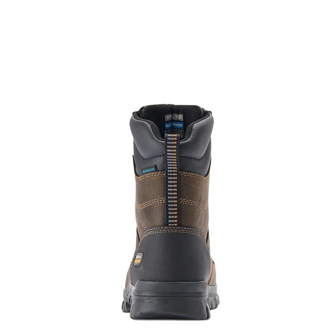 Treadfast 8" Steel-Toe Waterproof Work Boot Dark Brown - Image 5