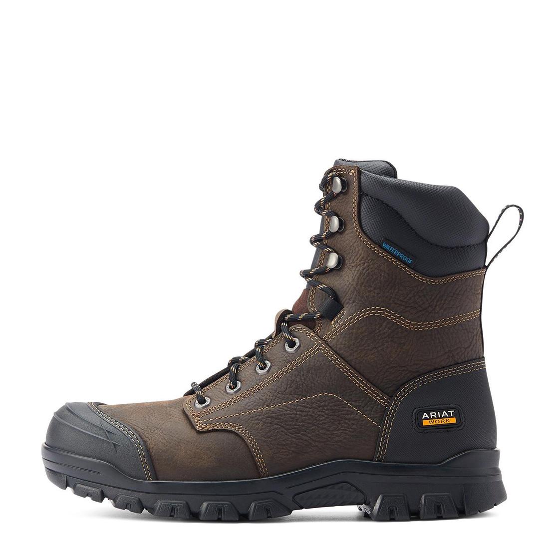 Treadfast 8"  Soft-Toe Waterproof Boot Dark Brown - Image 5