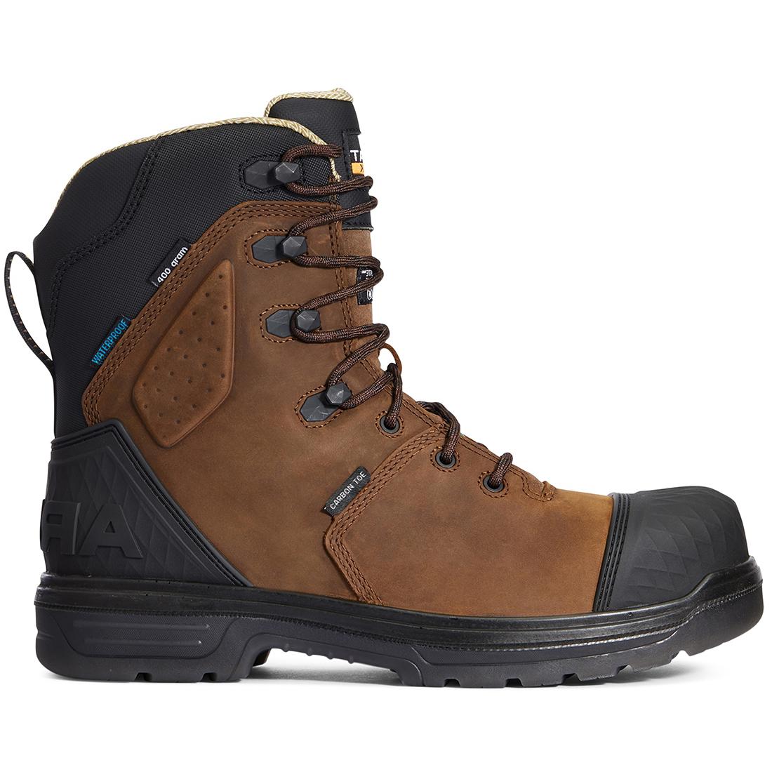 Turbo Outlaw 8 inch Carbon-Toe CSA Waterproof 400g Carbon Toe Work Boot Barley Brown