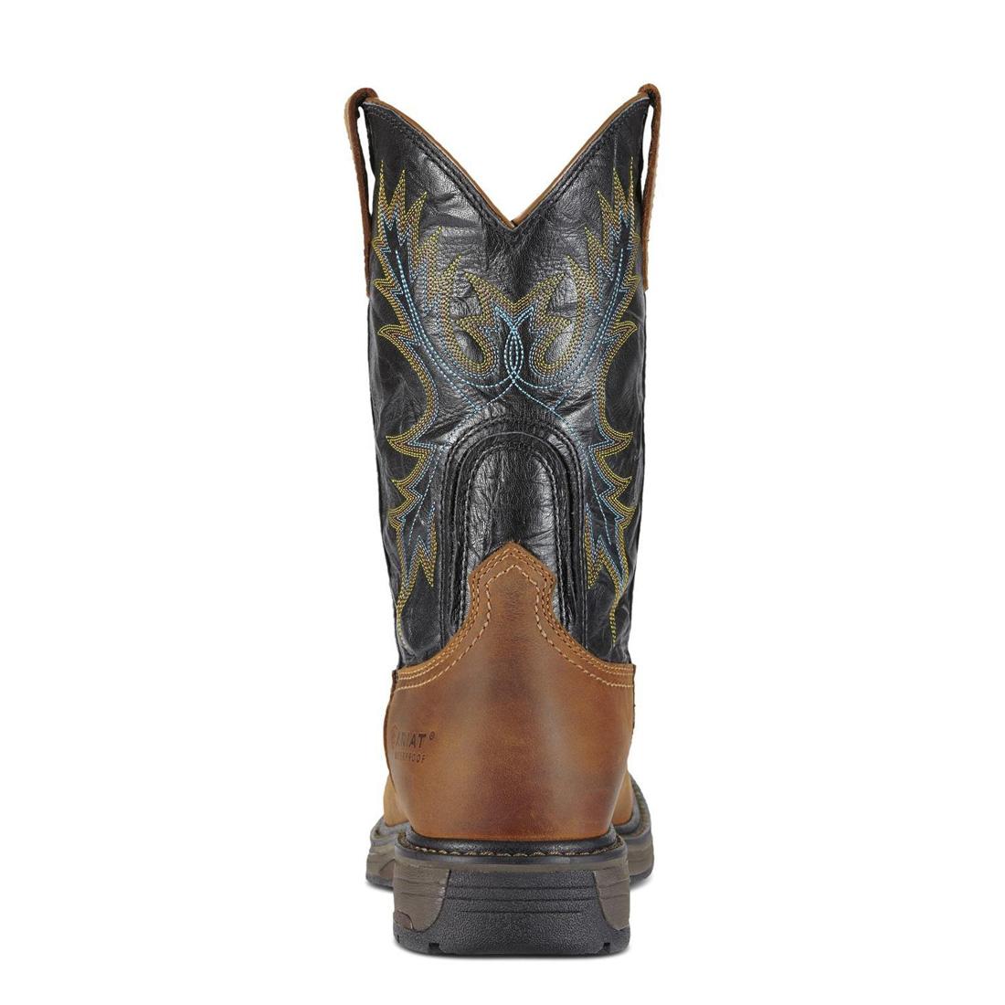 WorkHog Steel-Toe Waterproof Wide Square Toe Work Boot Aged Bark - Image 5