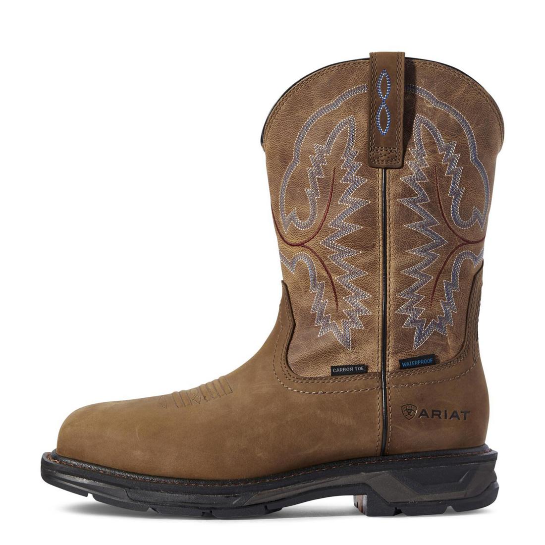 WorkHog XT Wide Square Toe Waterproof Carbon Toe Work Boot Distressed Brown - Image 6