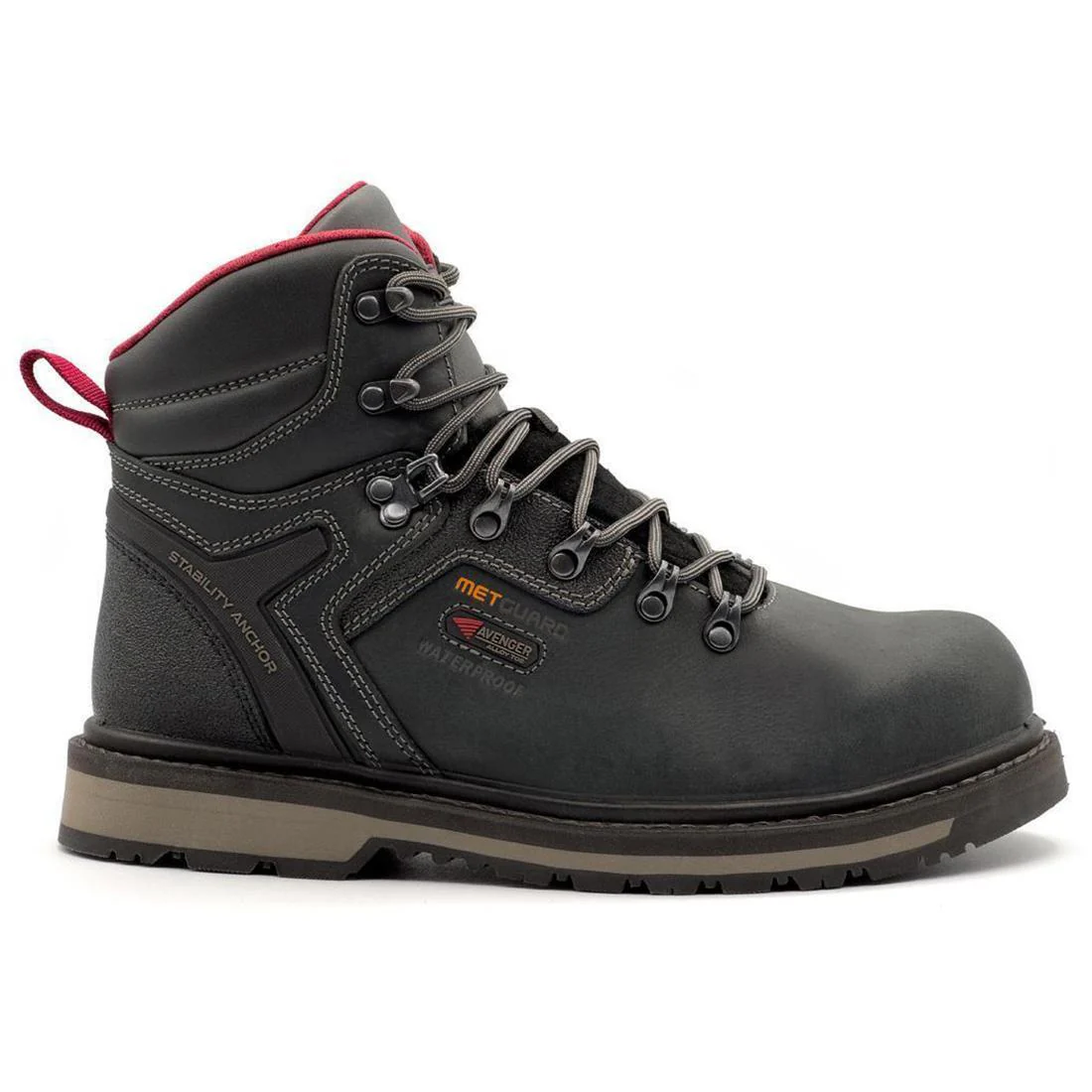Blacksmith 6" Waterproof Met Guard Aluminum Toe Work Boots – Black