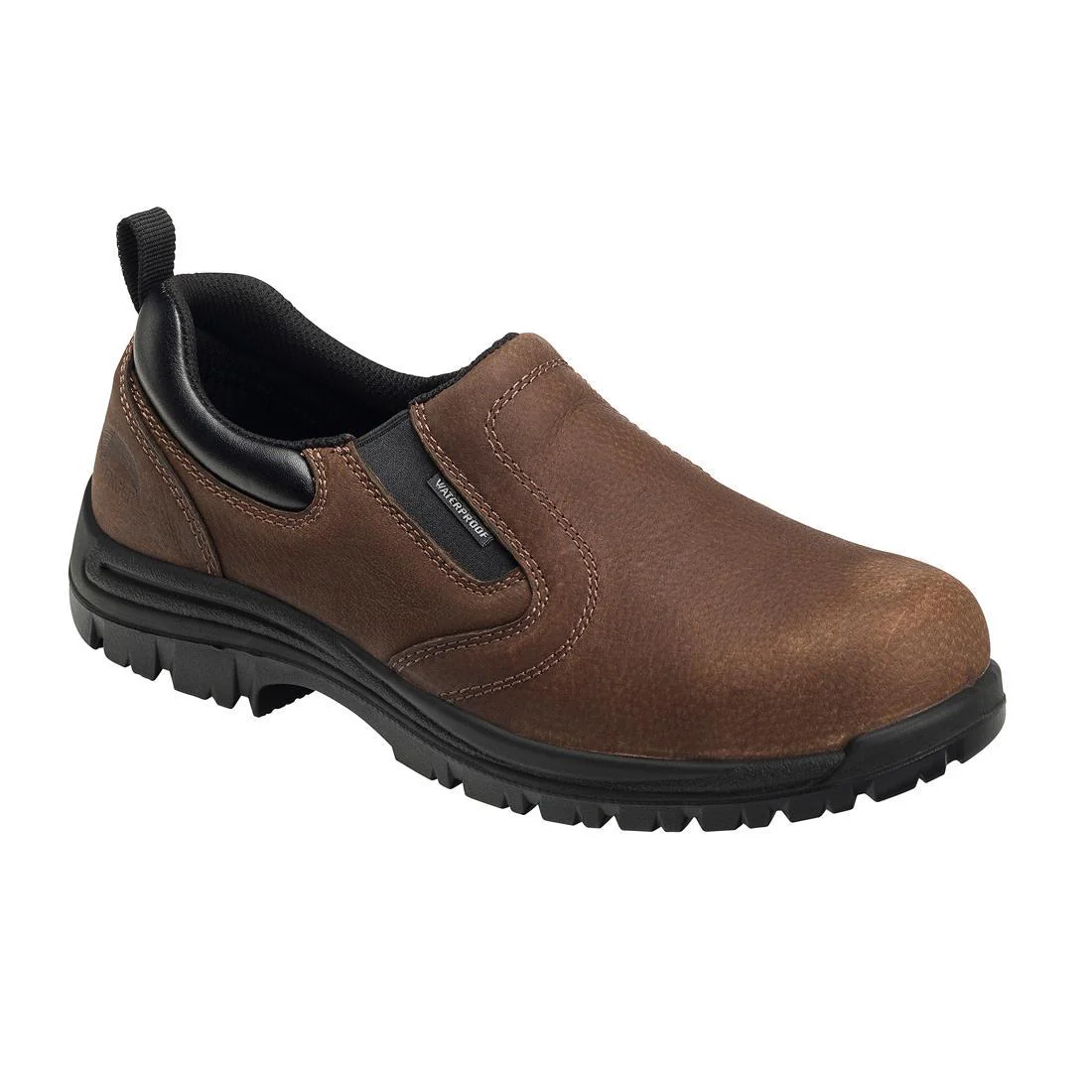 Foreman Waterproof Composite Toe Slip On Work Shoes – Brown - Image 2