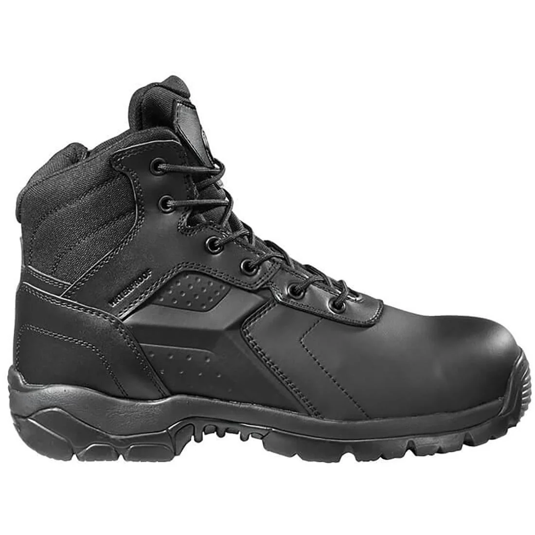Black Diamond 6" Side Zip Waterproof Composite Toe Tactical Work Boot Black