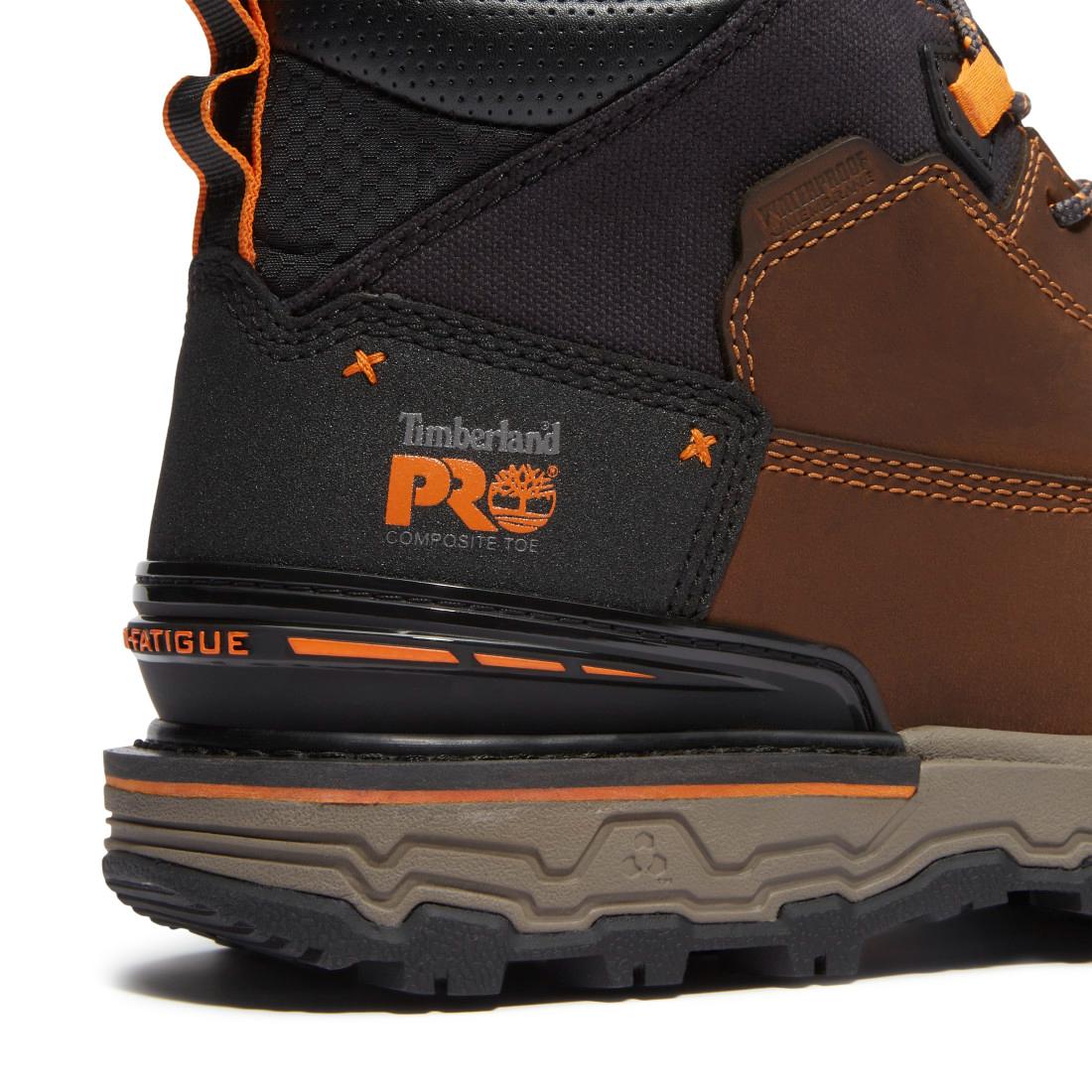 Boondock Ultralight 6 Inch Composite Toe Waterproof Work Boots Grey and Brown - Image 13