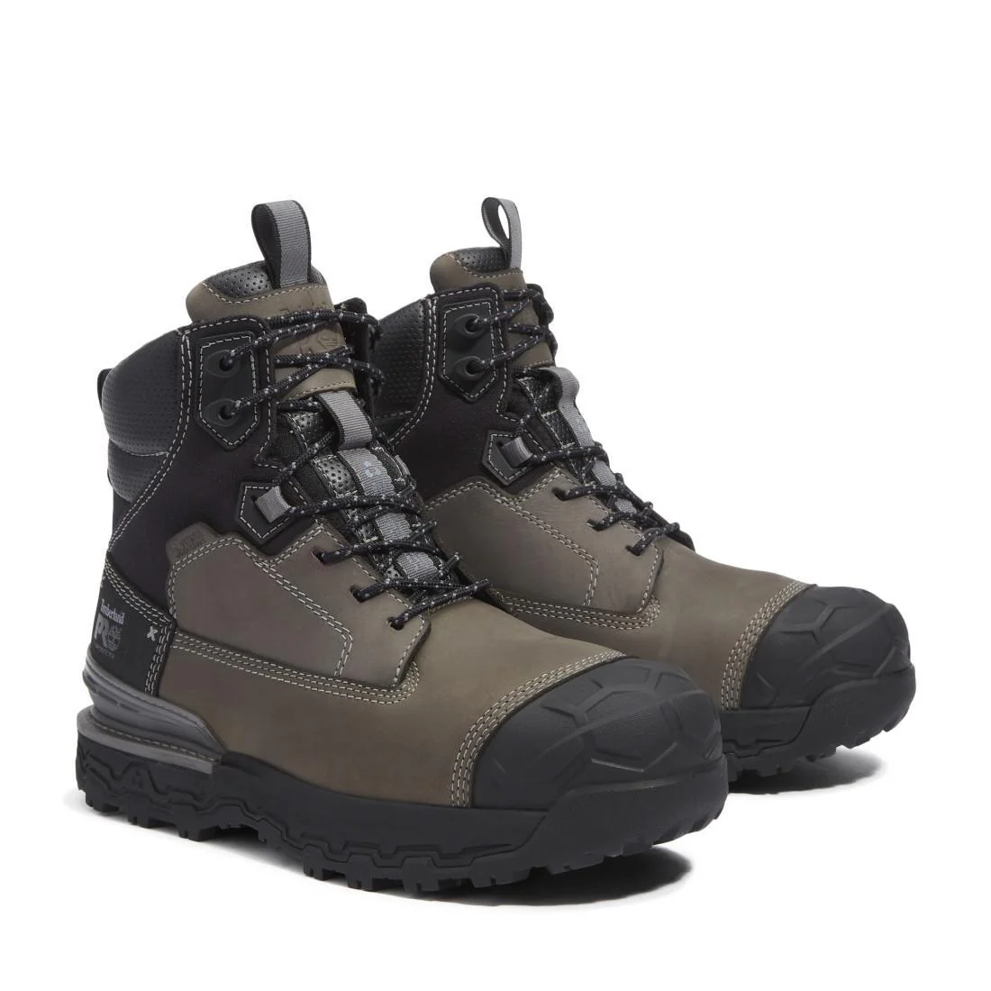 Boondock Ultralight 6 Inch Composite Toe Waterproof Work Boots Grey and Brown - Image 4