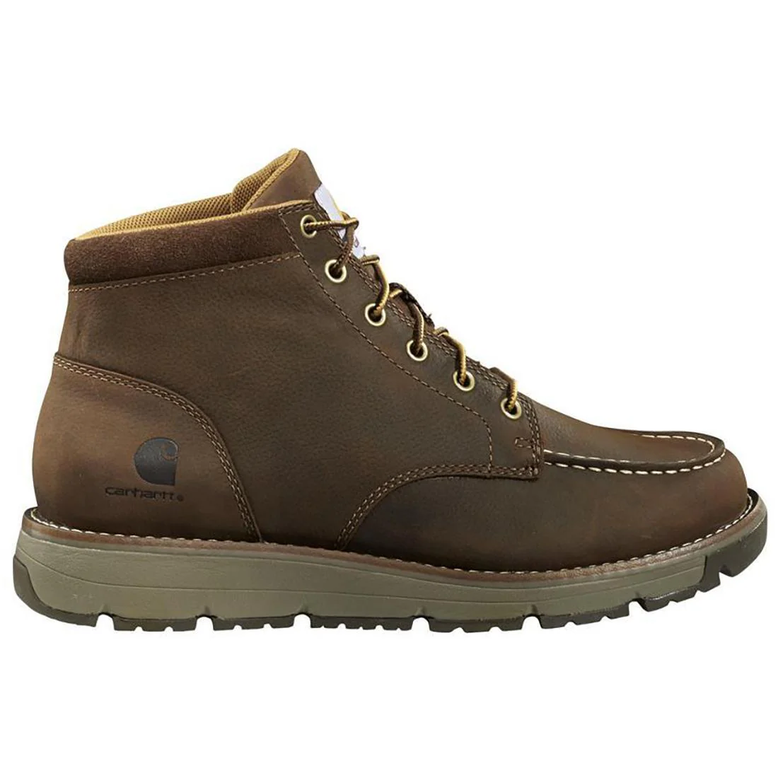 5" Millbrook Moc Toe Wedge Soft Toe Boot Brown