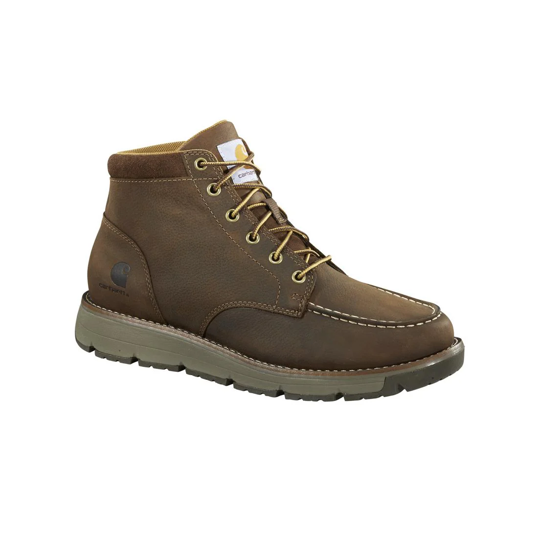 5" Millbrook Moc Toe Wedge Soft Toe Boot Brown - Image 2