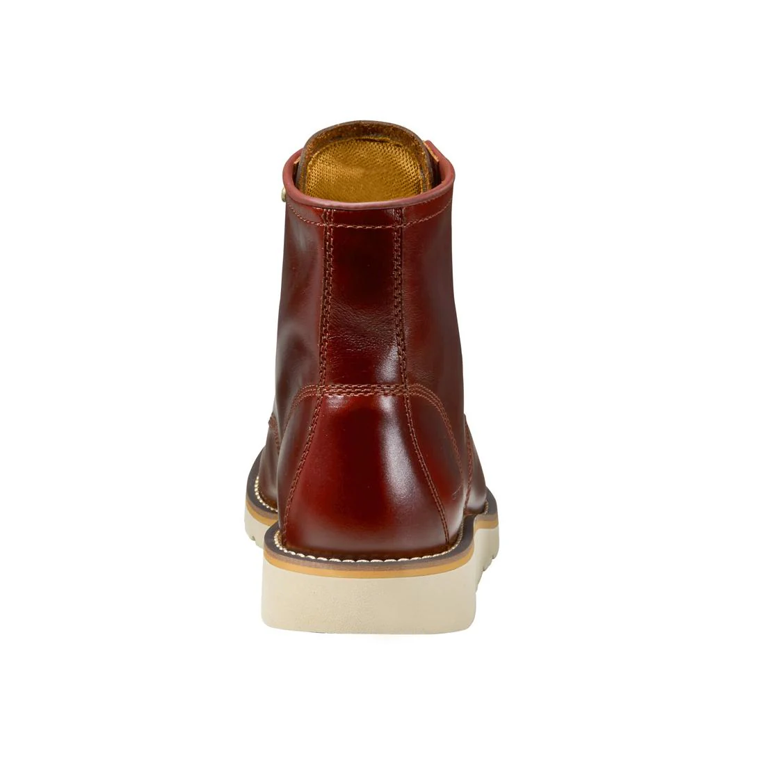 6" Wedge Moc Toe Full Grain Leather Soft Toe Boot Red Brown FW6145-M - Image 5