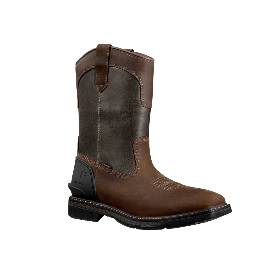 11" Montana Soft Toe Waterproof Square Toe Wellington Pull-On Boot Dark Brown - Image 2