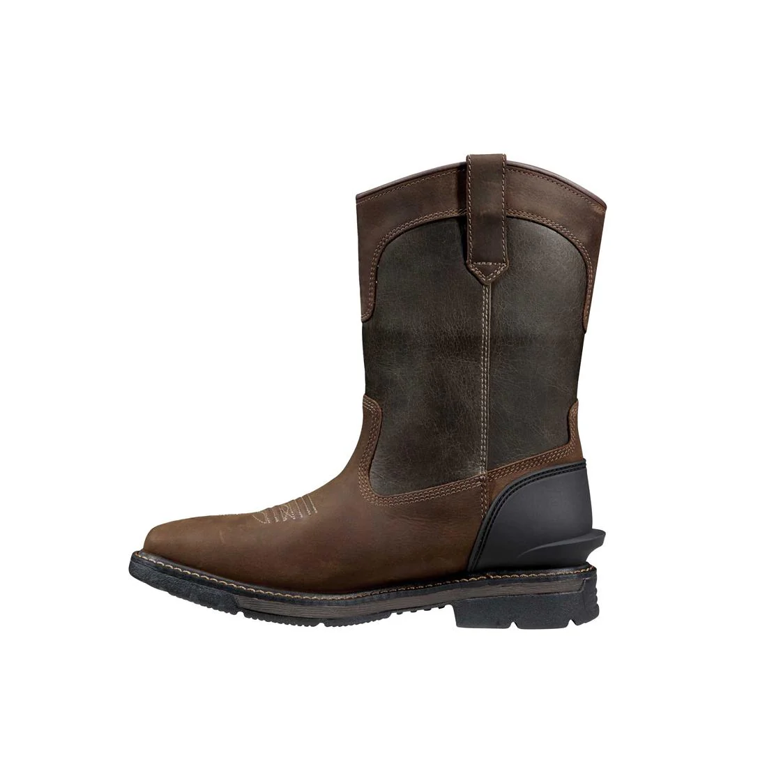 11" Montana Soft Toe Waterproof Square Toe Wellington Pull-On Boot Dark Brown - Image 6
