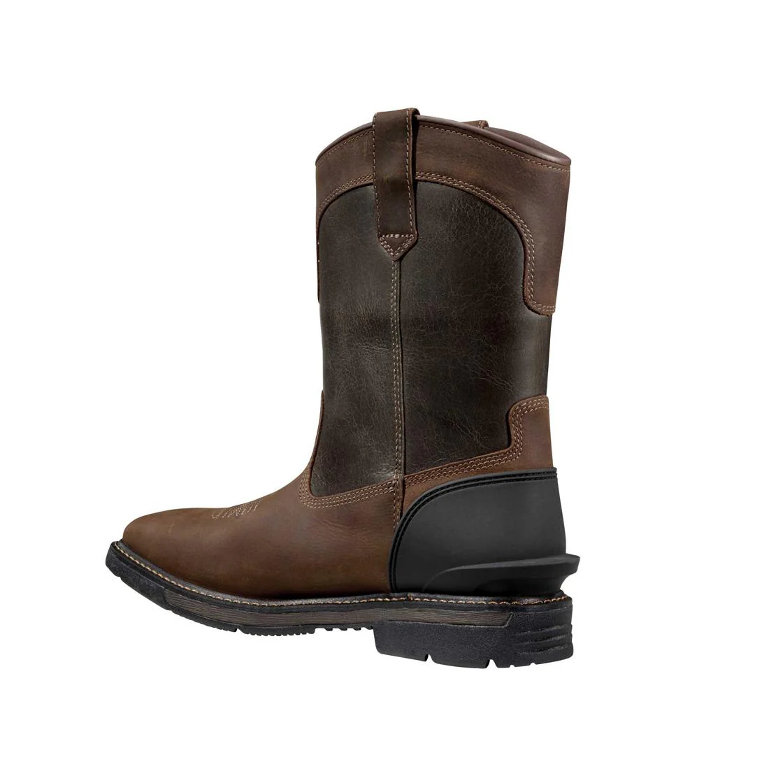 11" Montana Soft Toe Waterproof Square Toe Wellington Pull-On Boot Dark Brown - Image 7