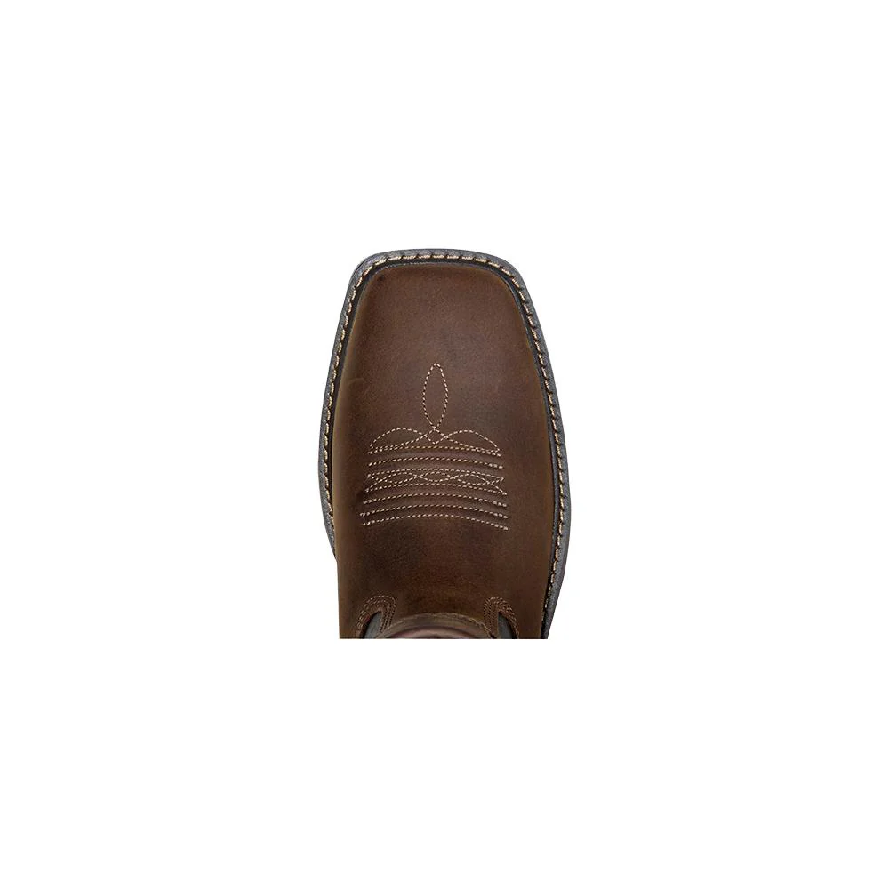 11" Montana Soft Toe Waterproof Square Toe Wellington Pull-On Boot Dark Brown - Image 8