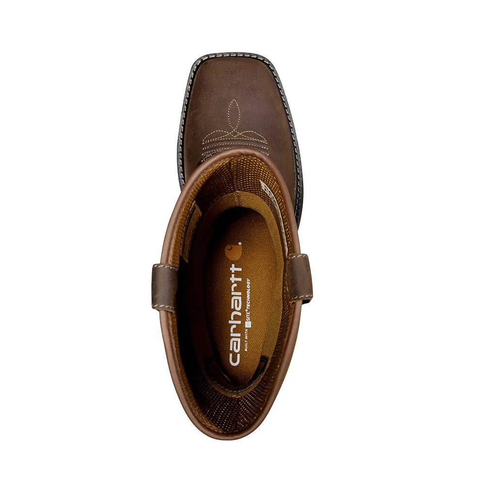11" Montana Steel-Toe Waterproof Square Toe Wellington Pull-On Work Boot Dark Brown - Image 4