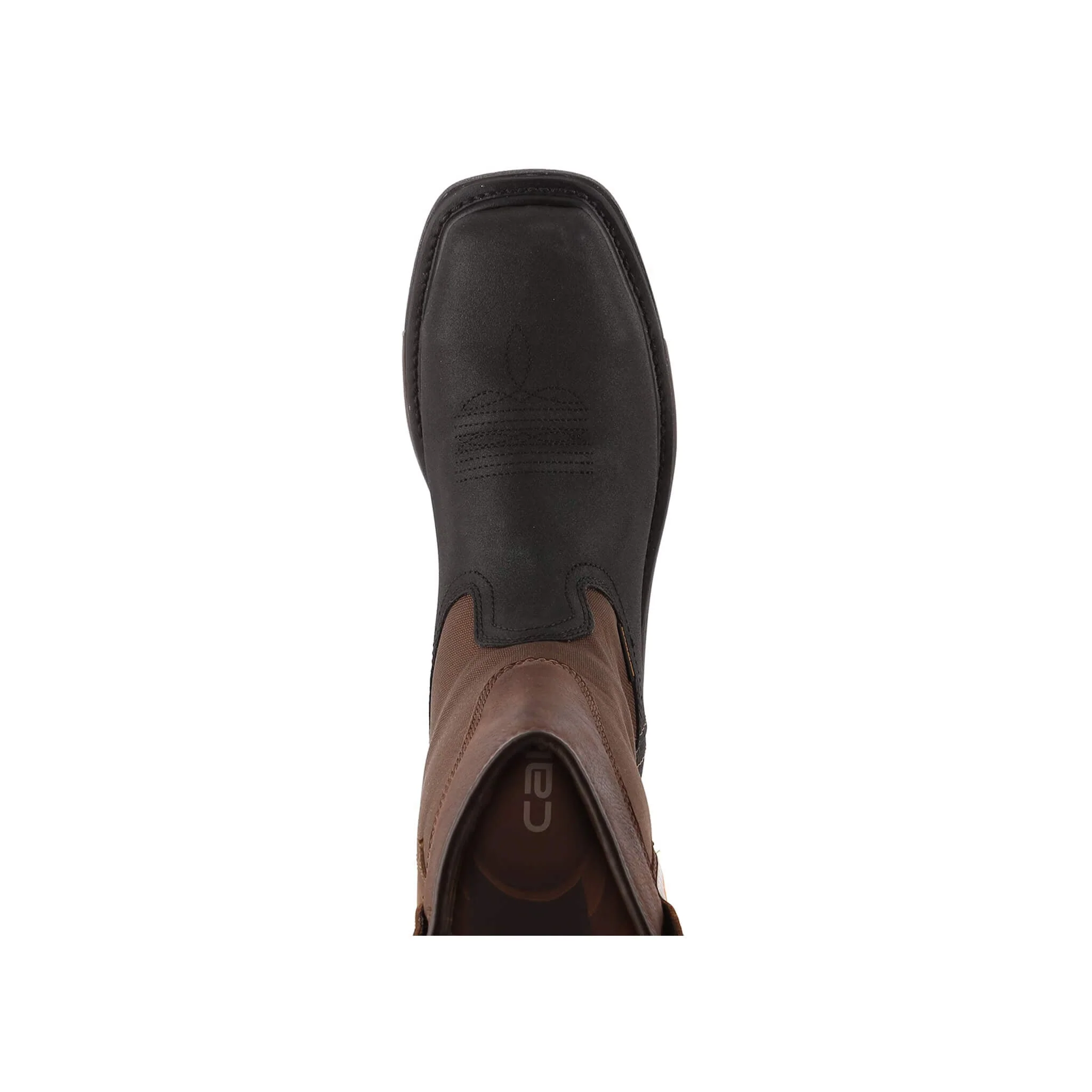 11" Rugged Flex Steel-Toe Waterproof Square Toe Wellington Pull-On Work Boot Dark Brown/Black - Image 2