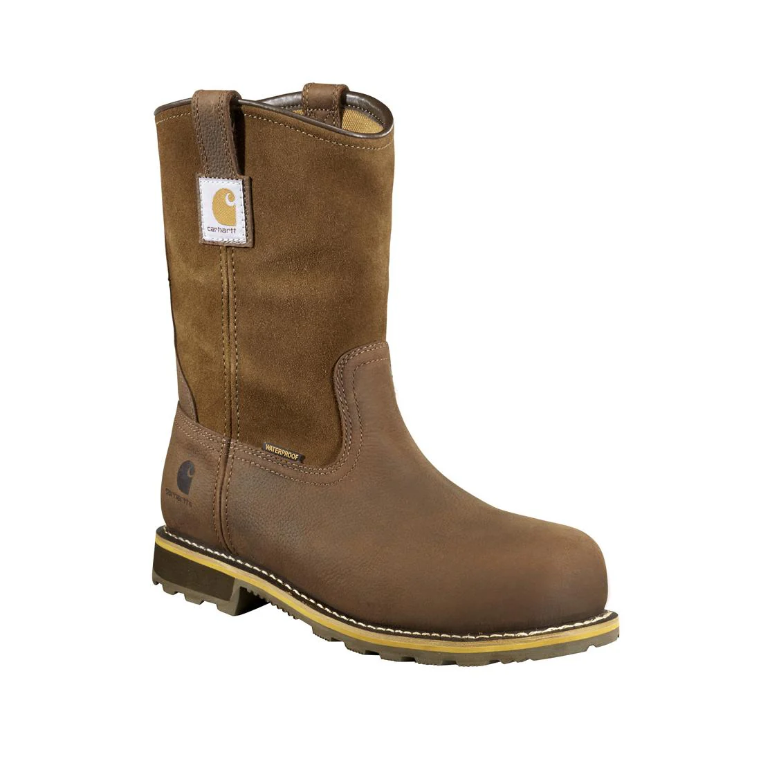 10" Traditional Welt Nano-Toe Waterproof Wellington Pull-On Work Boot Brown - Image 2