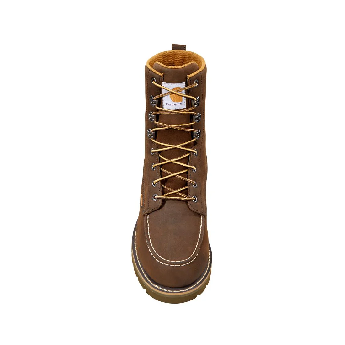 8" Waterproof Moc Toe Wedge Soft Toe Boot Dark Brown - Image 4