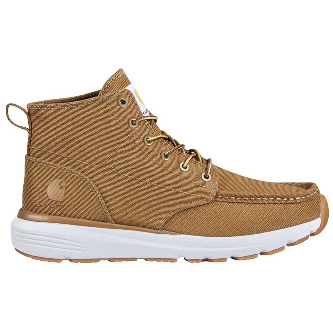 5" Women's Haslett Moc Toe Canvas Soft-Toe Chukka Brown