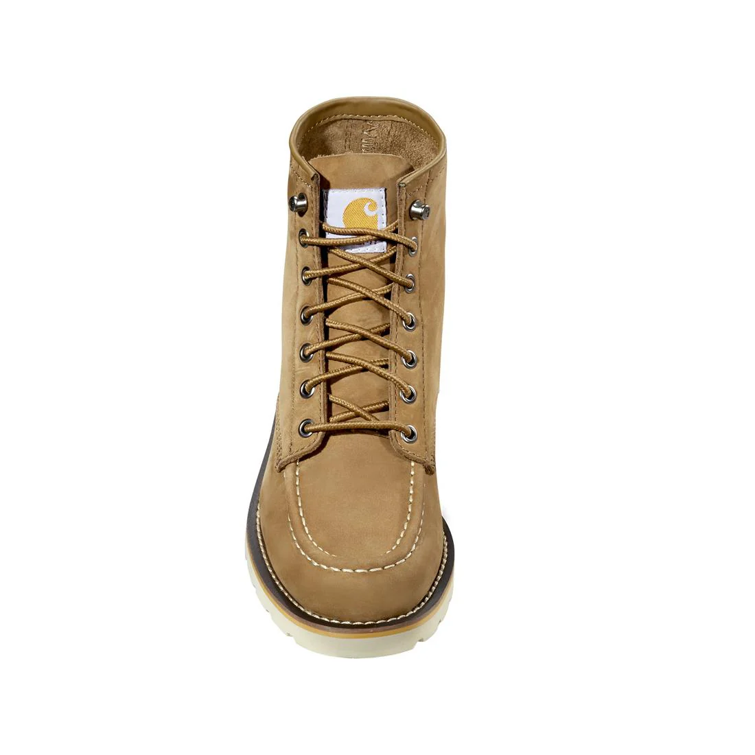 6" Women's Moc Toe Wedge Soft Toe Boot Coyote - Image 4
