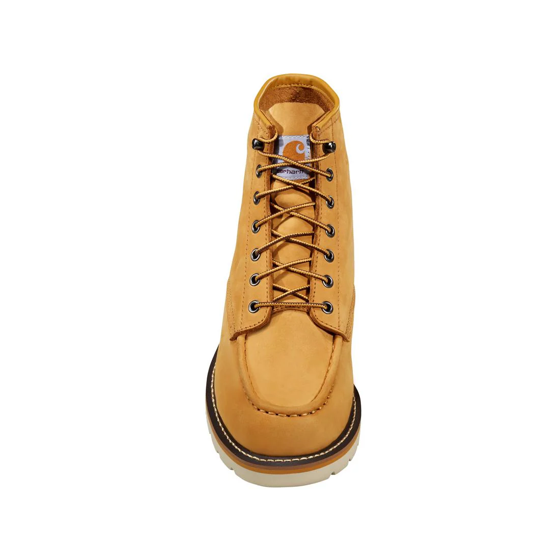 6" Women's Moc Toe Wedge Soft Toe Boot Wheat - Image 4