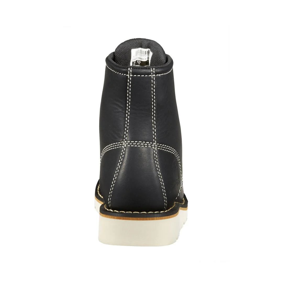 6" Women's Waterproof Moc Toe Wedge Soft Toe Work Boot Black - Image 5