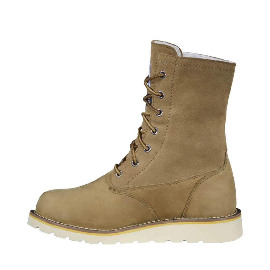 8" Women's Waterproof Sherpa Lined Fold Down Winter Wedge Soft Toe Boot Coyote - Image 6