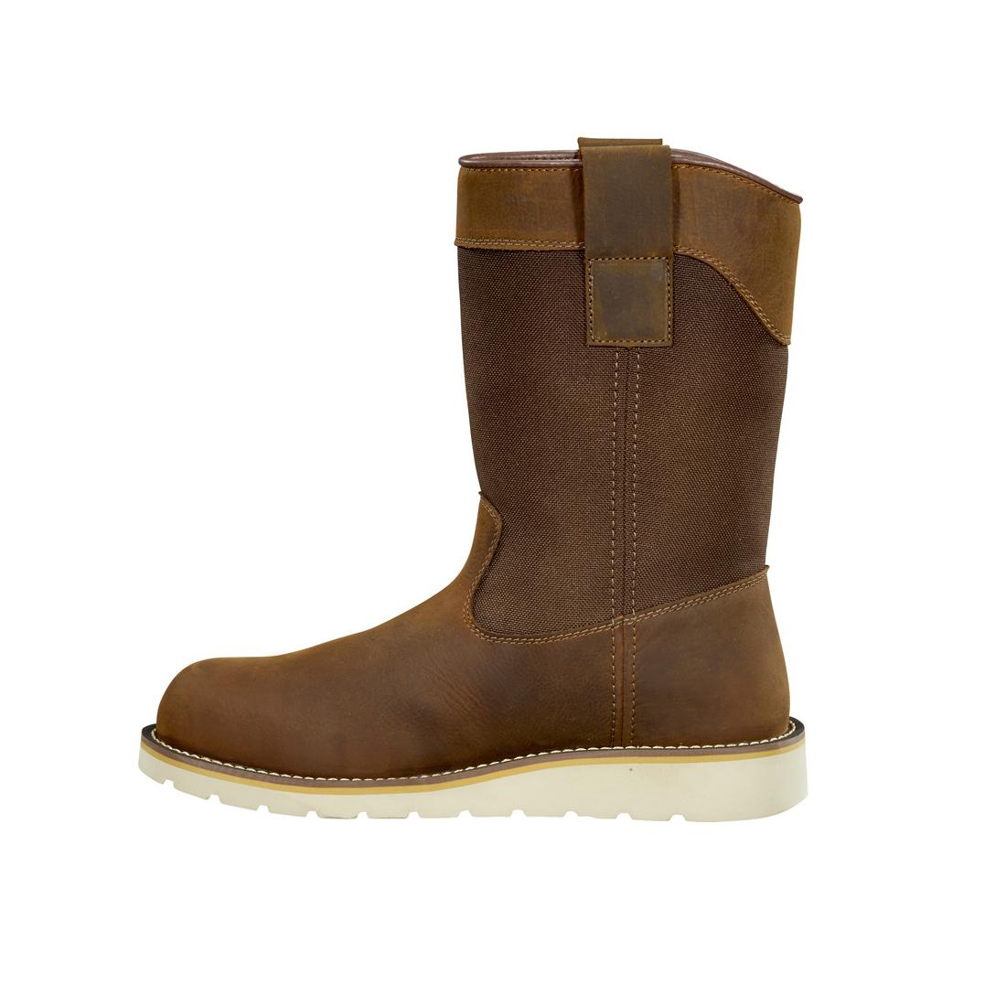10" Women's Wellington Soft-Toe Waterproof Pull On Wedge Work Boot Brown - Image 6