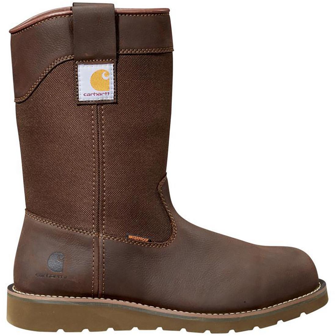 10" Wellington Wedge Steel-Toe Waterproof Work Boot Dark Brown
