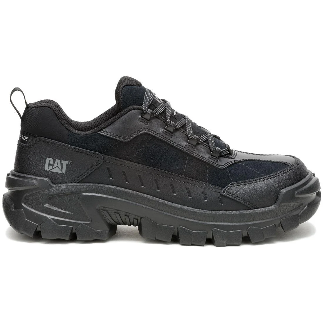 Invader Sport Lo Composite-Toe Shoes Black In Suede