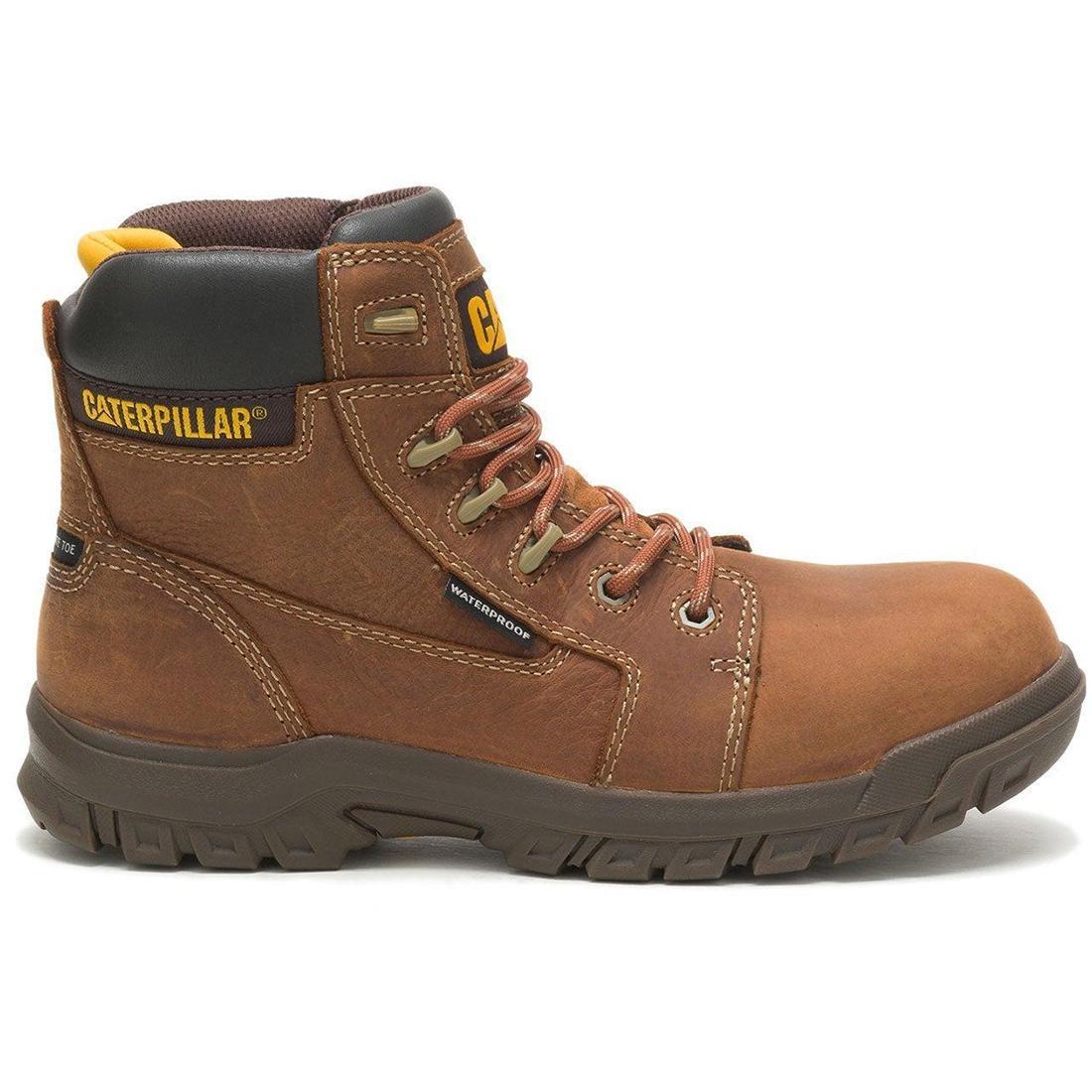 Resorption Women’s Composite-Toe Waterproof Work Boot Leather Brown