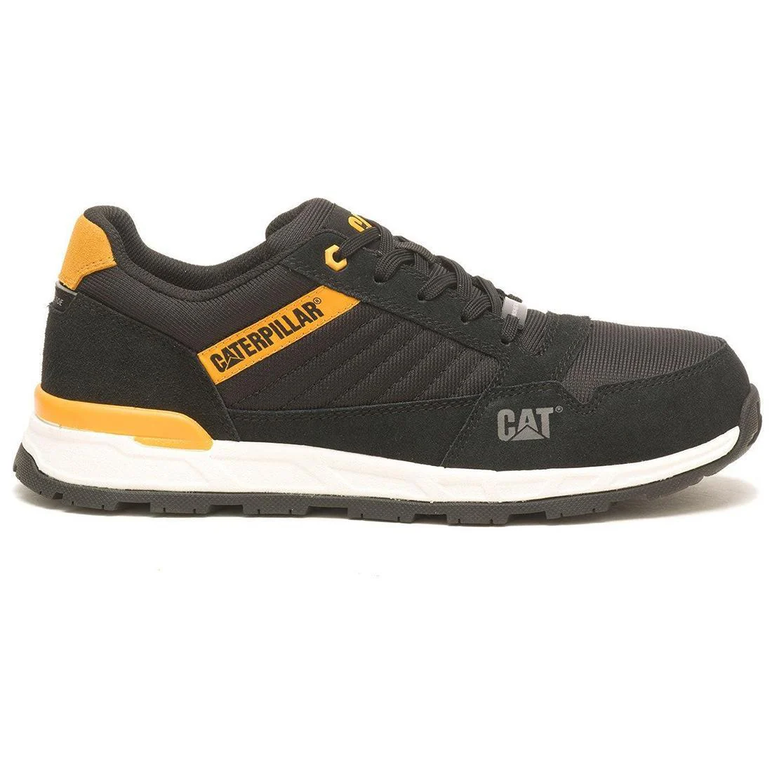 Venward Composite-Toe Work Shoe Black/Cat Yellow
