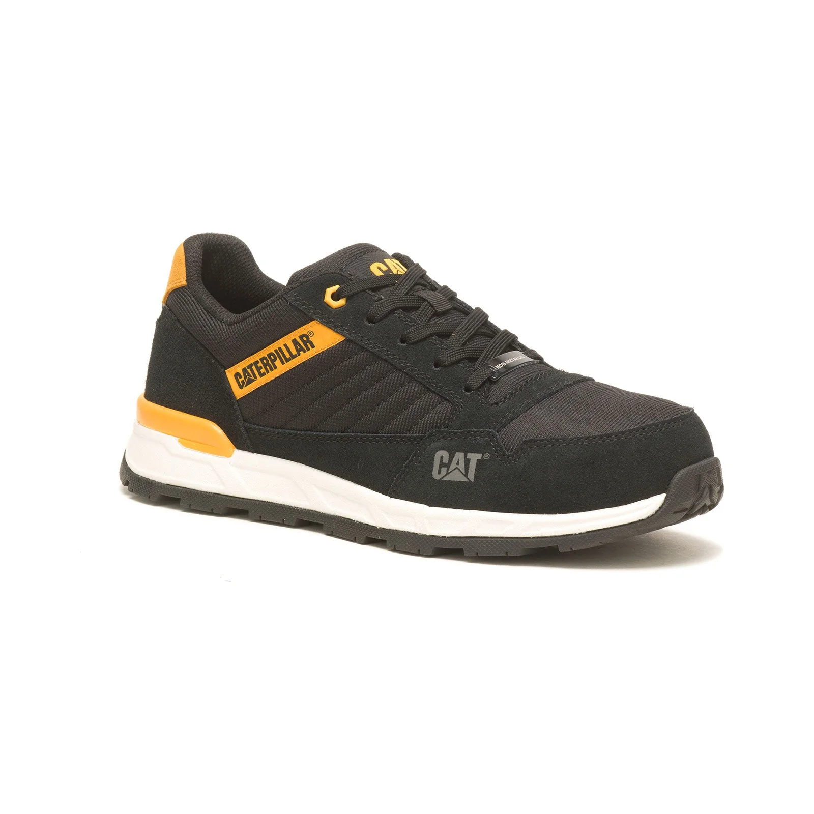 Venward Composite-Toe Work Shoe Black/Cat Yellow - Image 2