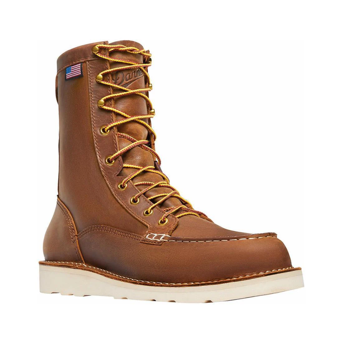 Bull Run 8" Moc Toe Steel Toe Work Boot Tobacco - Image 2